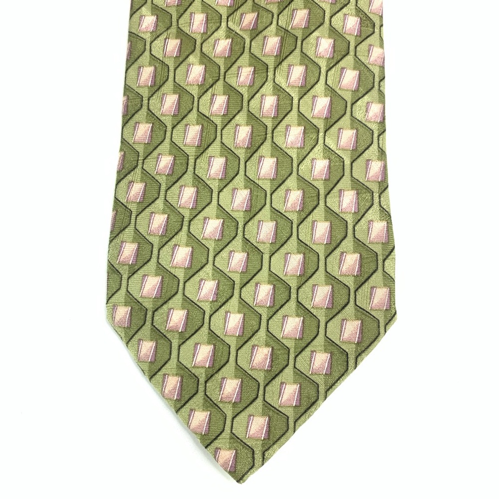 Ermenegildo Zegna Geometric 100% Silk Tie. - Picture 3 of 7